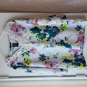 Premise Tunic Top Linen Floral XXL